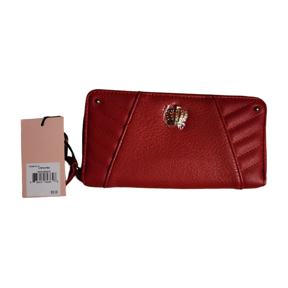 NWT Juicy Couture Red Zip Long Wallet Clutch
